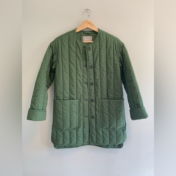 Everlane Green Women’s Cotton Quilted Jacket - Picture 6 of 11